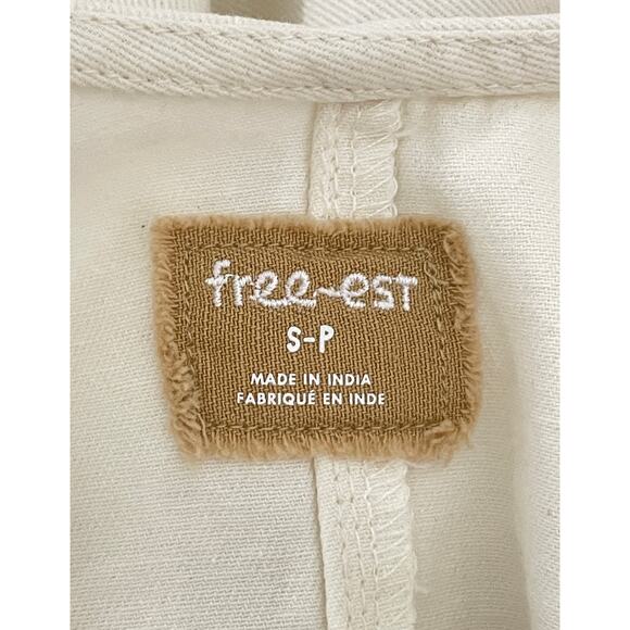 Free People Free-est Dean Romper in Neutral Wet Plaster Small Beachy Boho NWT - Picture 4 of 12